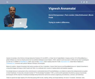 Vigneshannamalai.com(Vignesh Annamalai) Screenshot