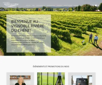 Vignobleriviereduchene.ca(Vignoble Rivière du Chêne) Screenshot