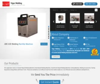 Vigorwelding.co.in(Vigor Welding) Screenshot