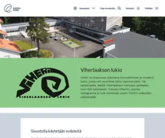 Viherlaaksonlukio.fi(Viherlaakson lukio) Screenshot