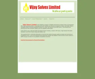 Vijaysolvex.com(The major products which it manufactures and markets are Mustard Oil (Kachchi Ghani and Pakki Ghani)) Screenshot