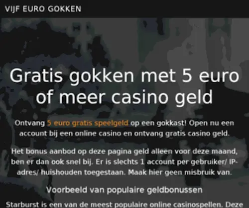 VijFeuromarkt.nl(Vijf Euro Markt) Screenshot