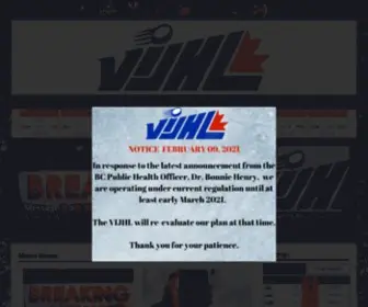 VijHl.com(Vancouver Island Junior Hockey League) Screenshot