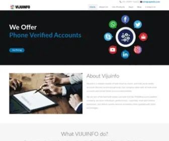 Vijuinfo.com(Phone Verified Account Services) Screenshot