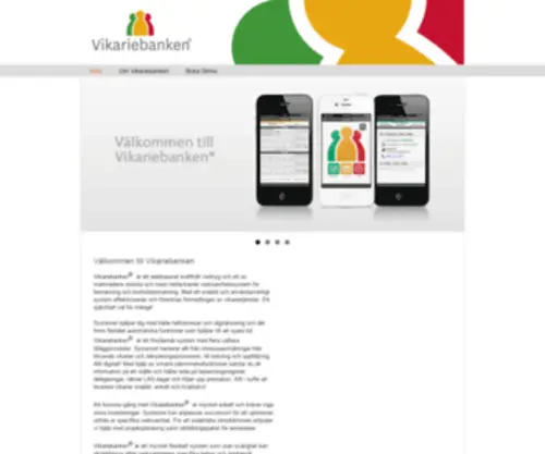 Vikariebanken.se(Vikarieförmedling) Screenshot