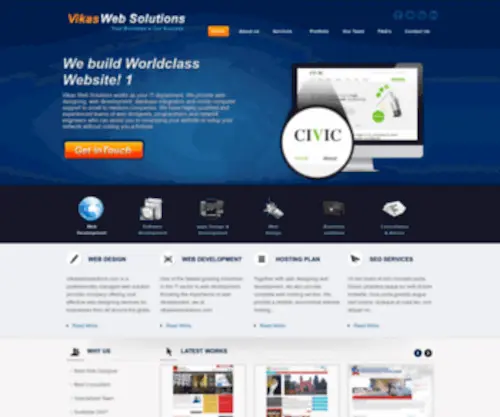 Vikaswebsolutions.com(Noida Based Web Design & Development Company) Screenshot