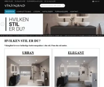 Vikingbad.no(Med fokus på kvalitet og trygghet for alle) Screenshot
