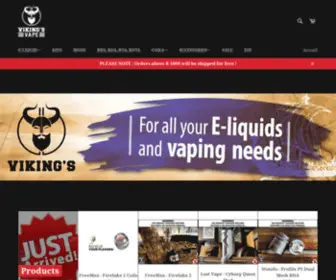 Vikingsvape.co.za(Vikings Vape) Screenshot