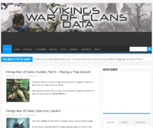 Vikingswarofclansdata.com(Vikingswarofclansdata) Screenshot