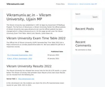 Vikramuniv.net(विक्रम विश्वविद्यालय (Vikram University)) Screenshot