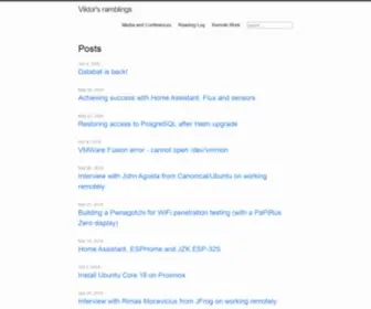 Viktorpetersson.com(Viktor’s ramblings) Screenshot