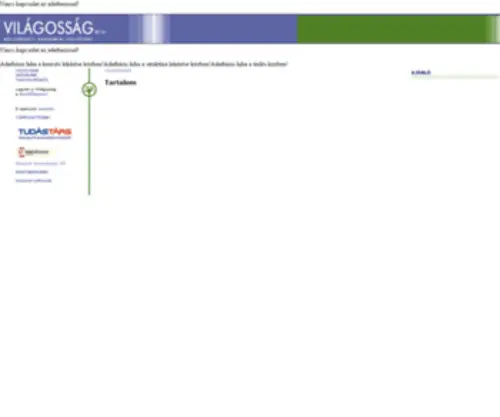 Vilagossag.hu(VilĂĄgossĂĄg) Screenshot