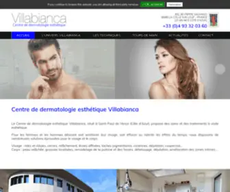 Villabianca.fr(Dermatologie esthétique et laser à Nice Côte d'Azur) Screenshot