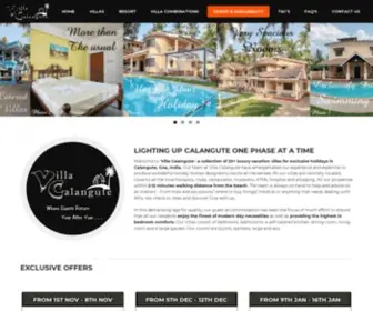 Villacalangute.com(Private Luxury Villas in Goa) Screenshot