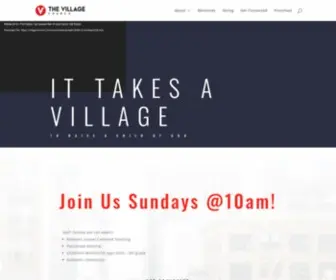 Villagechurchsd.com(It takes a village to raise a child of God) Screenshot