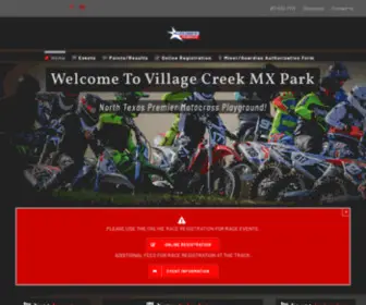 Villagecreekmx.com(The Ultimate Motocross Playground In North Texas) Screenshot