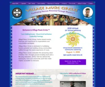 Villagemusiccircles.com(Facilitating Human Potential Through Rhythm) Screenshot