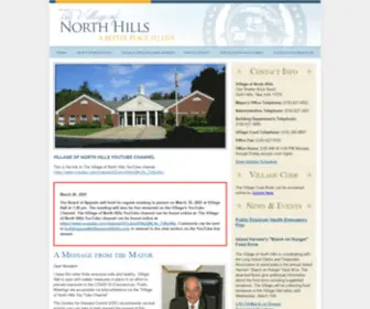 Villagenorthhills.com(Village of North Hills) Screenshot