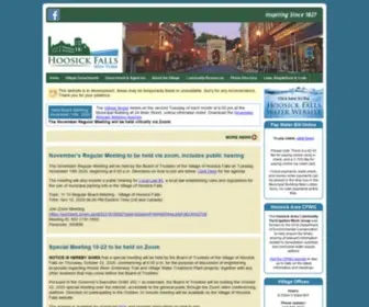 Villageofhoosickfalls.com(The Village of Hoosick Falls) Screenshot