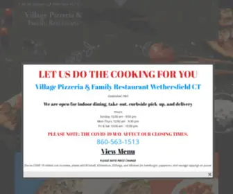 Villagepizzact.com(Village Pizza of Old Wethersfield) Screenshot