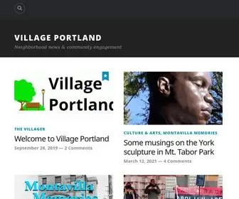 Villageportland.com(Neighborhood news & community engagement) Screenshot