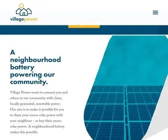 Villagepower.com.au(Zero-carbon energy powering our community) Screenshot