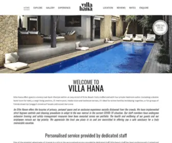 Villahana.com(Villa Hana) Screenshot