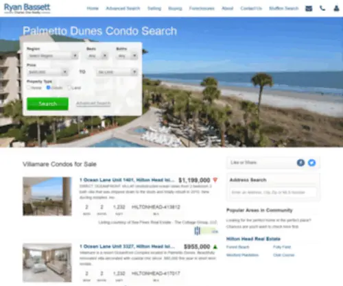 Villamare.com(Hilton Head Real Estate) Screenshot