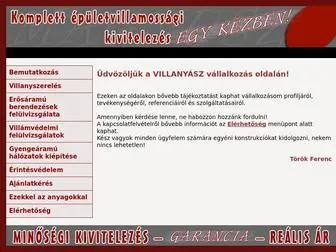 Villanyasz.com(Www) Screenshot