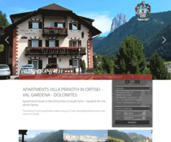 Villaprinoth.com(Appartamenti nelle Dolomiti in Alto Adige) Screenshot