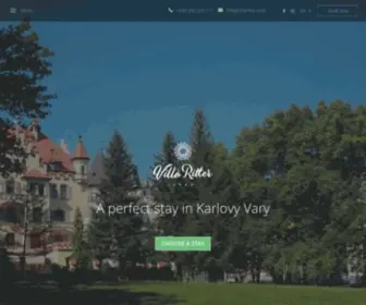 Villaritter.com(Отель в Карловых Варах с лечением. Детокс Отель Villa Ritter) Screenshot