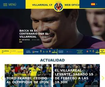 Villarrealcf.es(Web Oficial del Villarreal CF) Screenshot