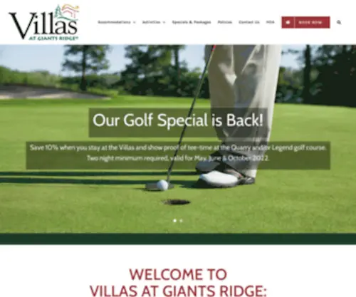 Villasatgiantsridge.com(Villas Home) Screenshot