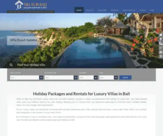 Villasinbali.com(Holiday Packages and Rentals for Luxury Villas in Bali) Screenshot