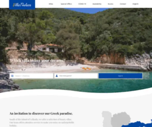 Villasthalassa.com(Luxury Villas for Rent in Sivota) Screenshot