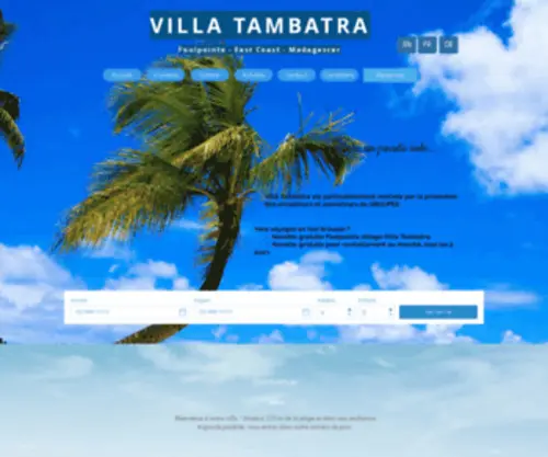 Villatambatra.com(Villa Tambatra Foulpointe) Screenshot