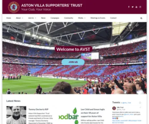 Villatrust.org.uk(Aston Villa Supporters Trust) Screenshot