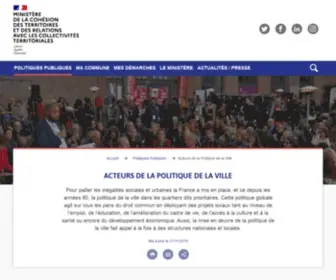 Ville.gouv.fr(Politique de la ville) Screenshot