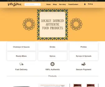 Villespice.com(Locally Sourced Authentic Food Products) Screenshot