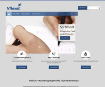 Vilovet.dk(Vilovet medicin til produktionsdyr) Screenshot