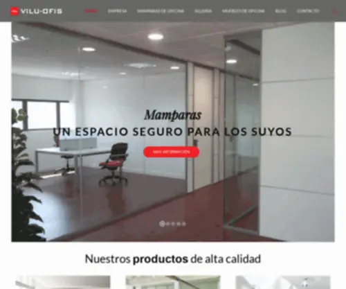 Vilu-Ofis.net(Mamparas y muebles de oficina) Screenshot