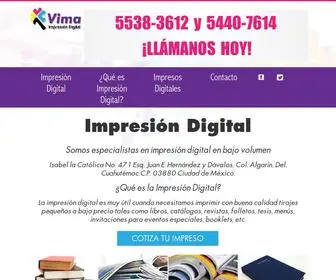 Vimaimpresiondigital.com(Impresión Digital DF) Screenshot