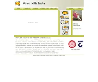 Vimalmillsindia.com(Vimal Mills India) Screenshot