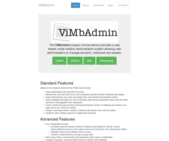Vimbadmin.net(Virtual Mailbox Administration) Screenshot