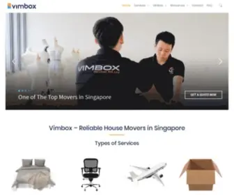 Vimboxmovers.sg(Vimbox movers) Screenshot