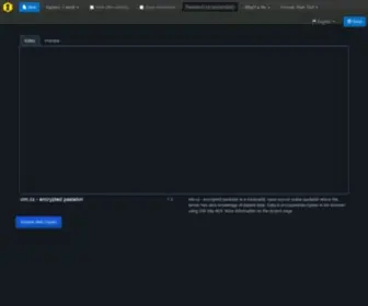 Vim.cx(Encrypted pastebin) Screenshot