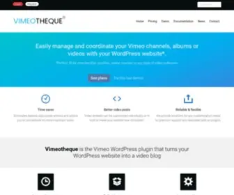 Vimeotheque.com(WordPress Vimeo plugin "Vimeotheque") Screenshot