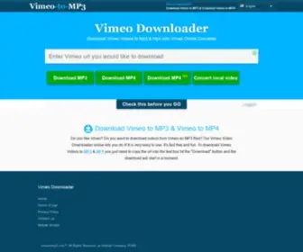 VimeotoMP3.com(Vimeo to MP3 & MP4) Screenshot