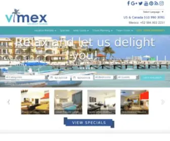 Vimexvacationrentals.com(Playa del Carmen Vacation Homes) Screenshot