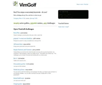 VimGolf.com(Real Vim ninjas count every keystroke) Screenshot